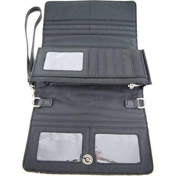 Western Style embroidery butterfly floral leather tote purse women shoulder bag - Picture 7 of 7